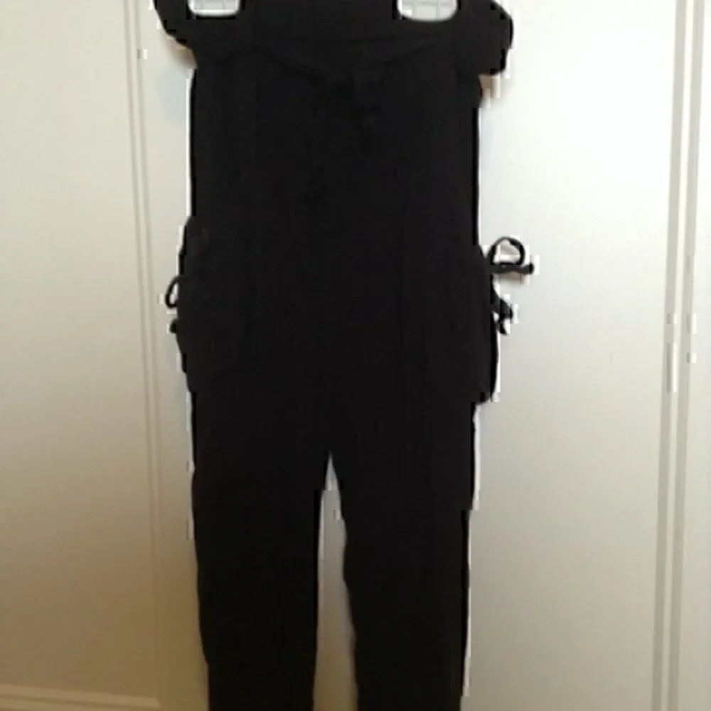 Justice girls size 8 black pants with ties